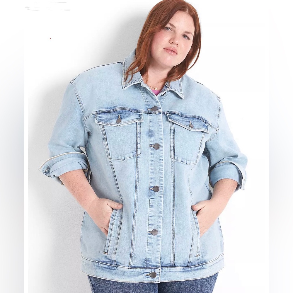Lane Bryant Repreve, denim trucker Jacket, size 18, NWT